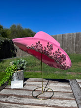 Load image into Gallery viewer, Pink Cowboy Hat with Rhinestone Flowers
