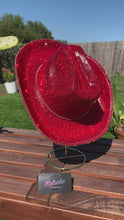 Load and play video in Gallery viewer, Red Rhinestone Cowboy Hat
