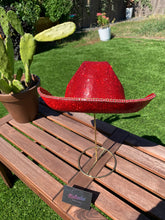Load image into Gallery viewer, Red Rhinestone Cowboy Hat
