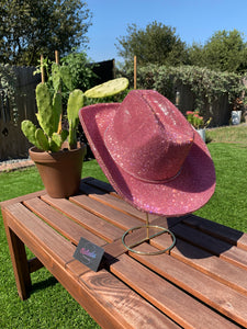 Rose Pink Rhinestone Cowboy Hat