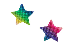 Rainbow Rhinestone Star Pasties
