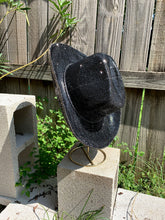 Load image into Gallery viewer, Black Rhinestone Cowboy Hat
