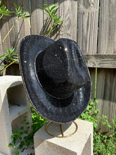 Load image into Gallery viewer, Black Rhinestone Cowboy Hat
