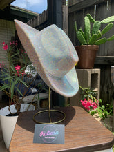 Load image into Gallery viewer, White Cowboy Hat  w/ Crystal AB Rhinestones
